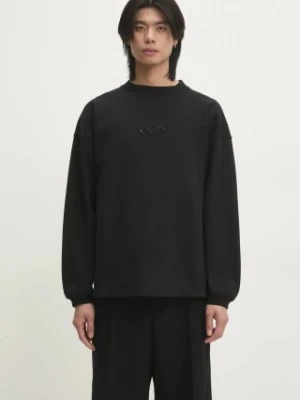 VETEMENTS bluza Oval Logo Cropped męska kolor czarny z aplikacją UA66CW600BB