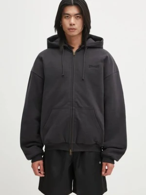 VETEMENTS bluza Puffed Oversized Zip-Up męska kolor czarny z kapturem gładka UH76ZU860B
