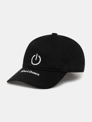 VETEMENTS czapka z daszkiem bawełniana Shut Down kolor czarny UH76CA790B