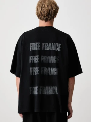 Vetements Free France T-shirt oversize bawełniany męski