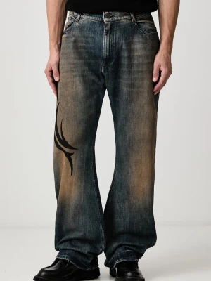 Vetements Graffiti Tribal jeansy regular męskie
