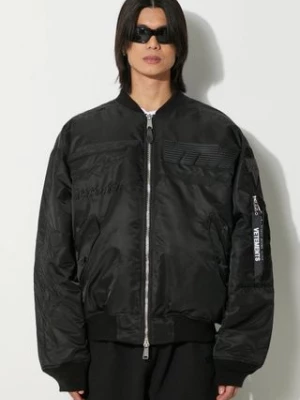 VETEMENTS kurtka bomber Blackout Racing Bomber Jacket męski kolor czarny oversize UE64JA920B