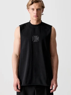 Vetements Leather Cross top bawełniany męski
