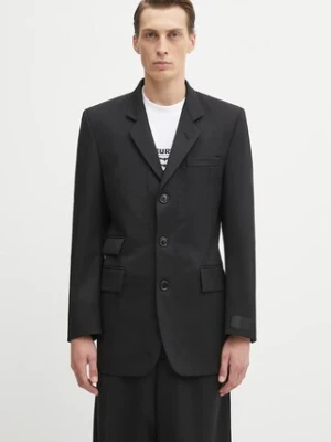 VETEMENTS marynarka wełniana Fitted Zip Tailored męska kolor czarny UH76TJ500B