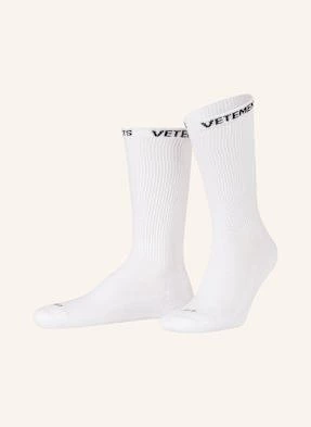 Vetements Skarpety Logo weiss