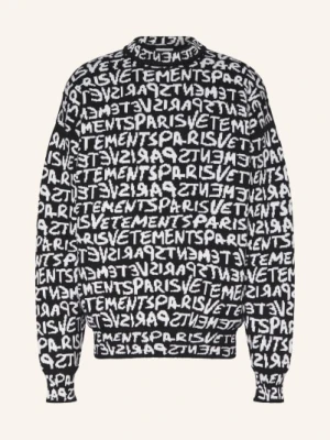 Vetements Sweter Oversize schwarz