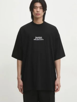 VETEMENTS t-shirt bawełniany 500 Million Dollars Oversized kolor czarny z nadrukiem UA66TR690B