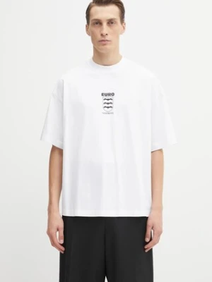 VETEMENTS t-shirt bawełniany Bats Logo Regular męski kolor biały z nadrukiem UH76TR650W