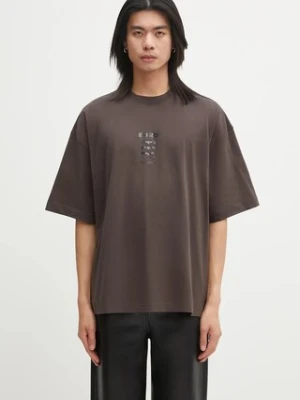 VETEMENTS t-shirt bawełniany Bats Logo Regular męski kolor brązowy z nadrukiem UH76TR650C