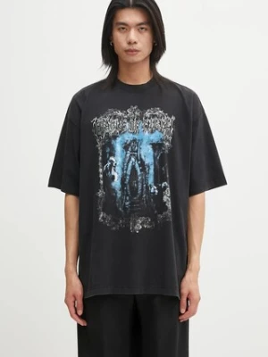 VETEMENTS t-shirt bawełniany Cof Butterfly Oversized męski kolor czarny wzorzysty UCF76TR800B