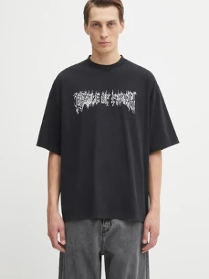 VETEMENTS t-shirt bawełniany Cof Logo Regular męski kolor czarny z nadrukiem UCF76TR100B