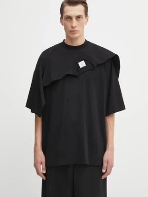 VETEMENTS t-shirt bawełniany Double Layered męski kolor czarny gładki UH76TR400B