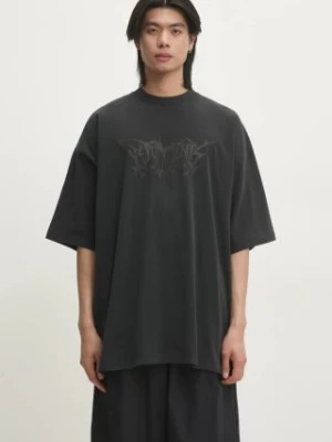 VETEMENTS t-shirt bawełniany Drip Metal Oversized męski kolor czarny z nadrukiem UA66TR660B