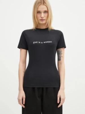 VETEMENTS t-shirt bawełniany God Is A Woman Fitted Hourglass damski kolor czarny WA66TR620B