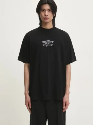 VETEMENTS t-shirt bawełniany I'M Perfect You Adjust Regular kolor czarny z aplikacją UA66TR680B