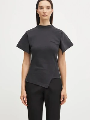 VETEMENTS t-shirt bawełniany Logo Shifted damski kolor czarny WH76TR590B