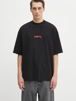 VETEMENTS t-shirt bawełniany Metal Logo Regular męski kolor czarny z nadrukiem UH76TR600B