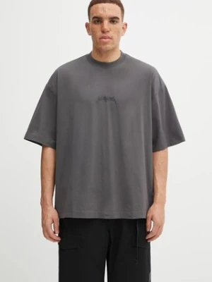 VETEMENTS t-shirt bawełniany Metal Logo Regular męski kolor szary z nadrukiem UH76TR600
