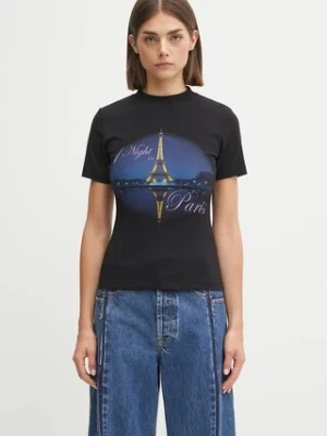 VETEMENTS t-shirt Night In Paris Fitted damski kolor czarny WH76TR430B