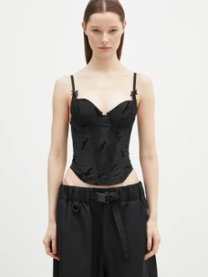 VETEMENTS top Corset Top kolor czarny z aplikacją WA66TO200B