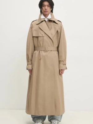 VETEMENTS trencz Double Trench kolor beżowy przejściowy UA66CO400S