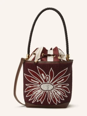 Viamailbag Torba Typu Pouch Bouquet Flower Z Ozdobnymi Koralikami braun