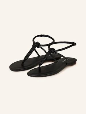 Viamercanti Sandały Erchie Z Ozdobnymi Kamykami schwarz