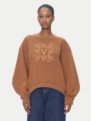 ViCOLO Bluza RD0178 Brązowy Reglan Fit