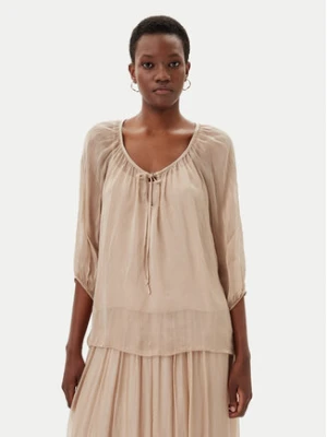ViCOLO Bluzka TD0020 Beżowy Loose Fit