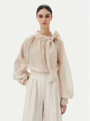 ViCOLO Bluzka TD0587 Beżowy Relaxed Fit