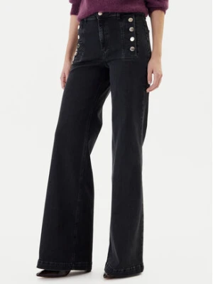 ViCOLO Jeansy DF5078 Czarny Wide Leg