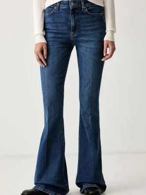 ViCOLO jeansy flare damskie niebieski