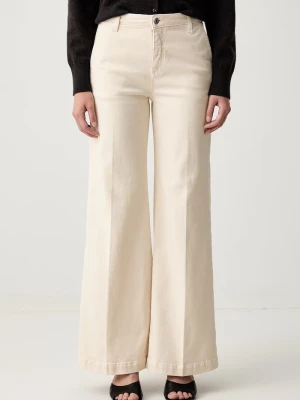 ViCOLO jeansy wide leg damskie beżowy