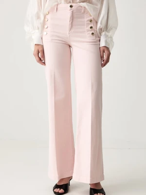 ViCOLO jeansy wide leg damskie różowy