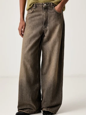 ViCOLO jeansy wide leg damskie szary