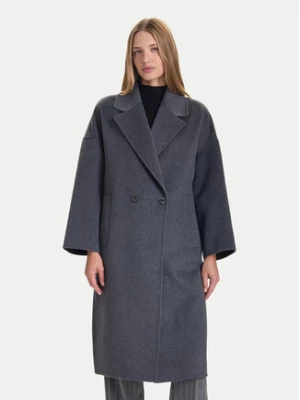 ViCOLO Płaszcz wełniany TF0003 Szary Regular Fit
