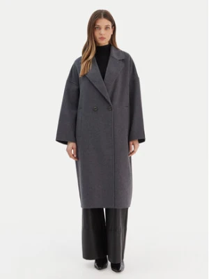 ViCOLO Płaszcz wełniany TF0003 Szary Regular Fit