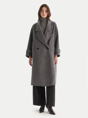 ViCOLO Płaszcz wełniany TF0050 Szary Regular Fit