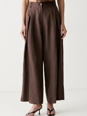 ViCOLO spodnie culottes damskie lniane