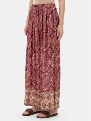 ViCOLO Spodnie materiałowe TD0666 Bordowy Relaxed Fit
