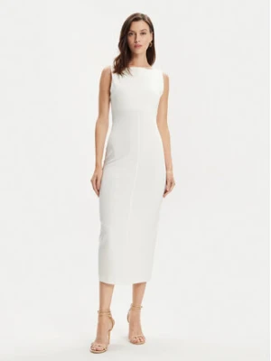 ViCOLO Sukienka codzienna TB0109 Écru Slim Fit