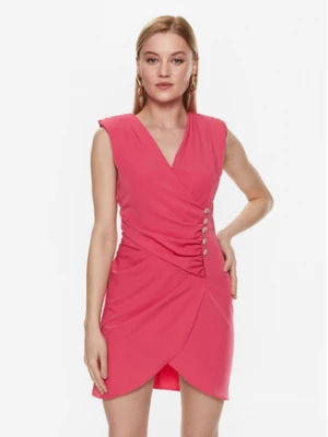 ViCOLO Sukienka koktajlowa TE0106 Różowy Regular Fit