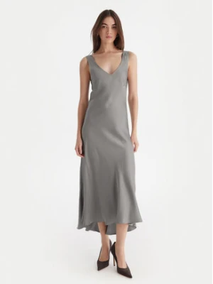 ViCOLO Sukienka koktajlowa TF0247 Szary Regular Fit