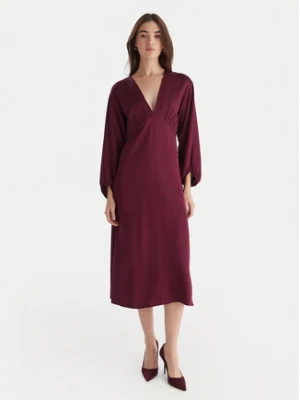 ViCOLO Sukienka koktajlowa TF0250 Bordowy Regular Fit