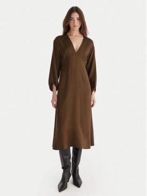 ViCOLO Sukienka koktajlowa TF0250 Brązowy Regular Fit