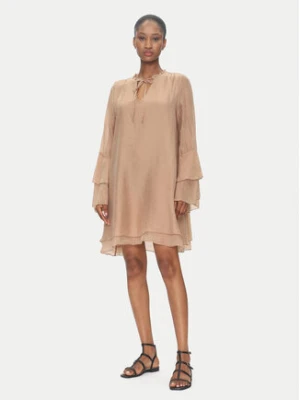 ViCOLO Sukienka letnia TD0753 Beżowy Regular Fit