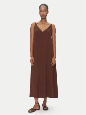 ViCOLO Sukienka letnia TD0758 Brązowy Regular Fit