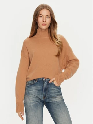 ViCOLO Sweter 77011S Brązowy Regular Fit