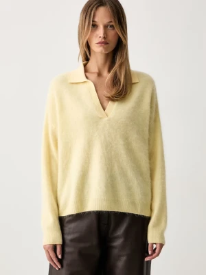 ViCOLO sweter damski wełniany żółty