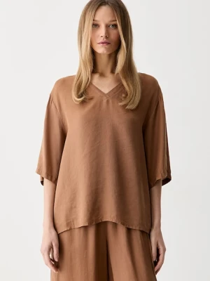 ViCOLO T-shirt oversize damski z lyocellu
